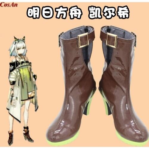 New Arrival Hot Game Arknights Kaltsit Cosplay The High Quality Universal Brown Battle Shoes Unisex Role Play Used 35-48 Size
