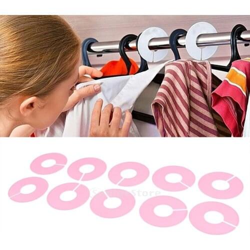 Clothes Size Dividers Blank - 10 Pieces 11 Colors - Ultimate Clothing Rack Dividers - Round Clothes Hangers Size Marker