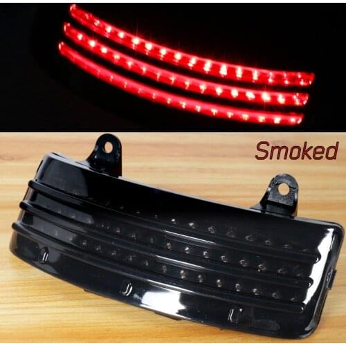 Smoked Tri-Bar LED Rear Tail Brake Fender Tip Light For Harley Touring Street Glide FLHX 14 15 16 17 18 Models