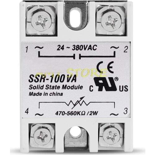 Solid State Relay Module SSR-100VA 100A for Temprature control potentiometer 24-380VAC Output