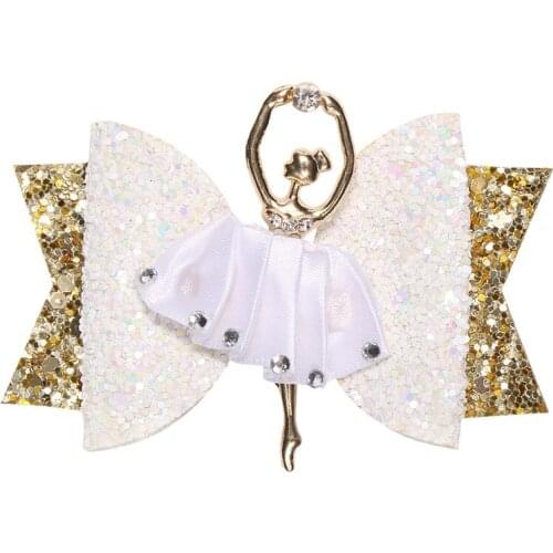 Creativity Ballet Girl Hairpin Bow Sparkly Hair Clip Cute Party Bow Hair Clip Girls Hairpin Children Barrettes Hair Accessories