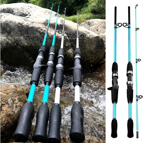 GHOTDA 1.8m 1.5m 2 section baitcasting fishing rod travel ultra light casting spinning lure Rod