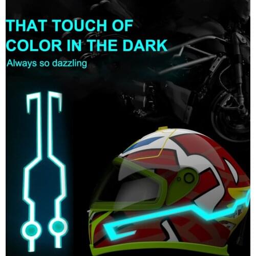 Cycling Motorcycle Helmet LED cold light Self-adhesive Reflective Luminous Sticker Strip Modified Waterproof Decoration