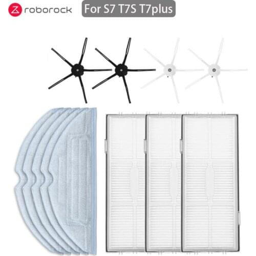Replacement Washable HEPA Filter Mop Rag Clothes Side Brush For Mi Roborock S7/T7S PLUS Robot Vacuum Cleaner Parts Accessories