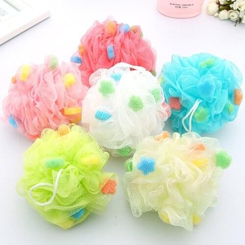 1pcs Soft Bath Ball Shower Bath Ball Sponge Wash Body Skin Cleaner Kids Adults Bath Brushes Bathroom Supplies