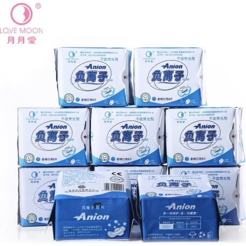 10 packs Anion Sanitary Napkin Slipeinlage Anion Pads Feminine Hygiene Anion Love Moon Pads Ladies Love Moon Sanitary Pads