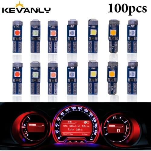 100PCS T5 LED W3W W1.2W Car Interior 3030 SMD DC 12V Super bright 3 LED Car Dashboard warming indicator Auto Instrument Lamp