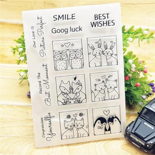 11*16CM Hot sale Animal coup Transparent Clear Stamps / Silicone Seals Roller Stamp for DIY scrapbooking photo album/Card Making