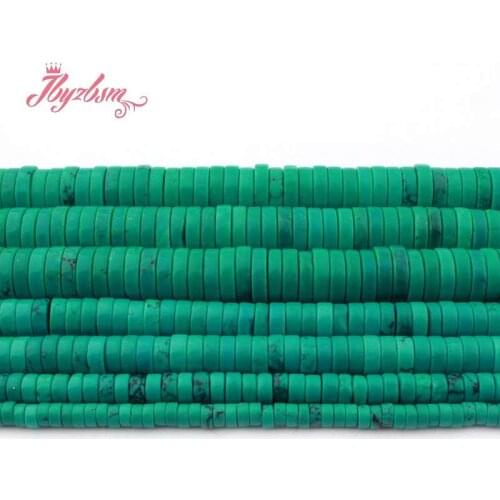 2x6,2x8,3x10,3x12mm Heishi Blue Turquoises Stone Loose Bead For DIY Necklace Bracelets Jewelry Making 15"Free Shipping Wholesale