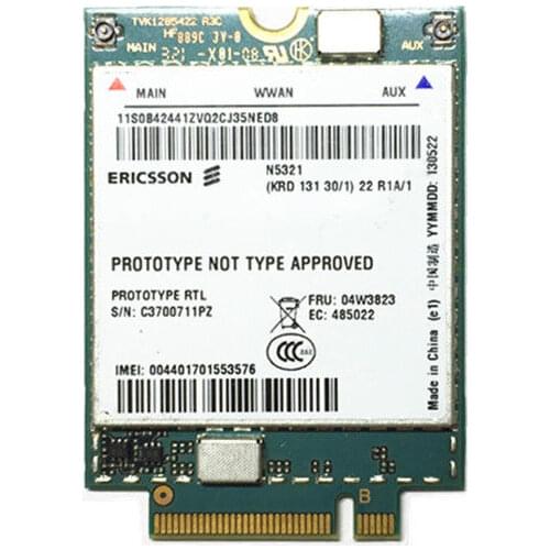 Wireless Adapter Card for Ericsson N5321GW 3G WWAN Module for Thinkpad X230s X240 X240s W540 T440p T440s FRU:04W3823 04W3842