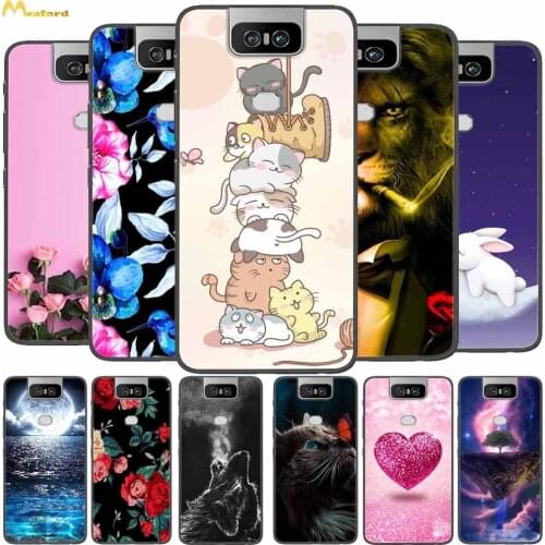 For Asus Zenfone 6 ZS630KL Case Cute Cats Silicone Soft Back Phone Cover For Asus Zenfone 8 ZS590KS ZA550KL Case ZS 630KL Capas