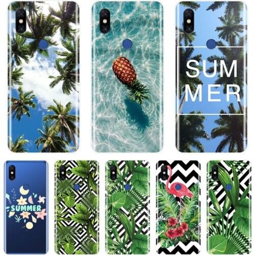 Phone Case For Xiaomi Mi Max Note 1 2 3 Soft Silicone Pineapple Palm Flamingo Summer Green Back Cover For Xiaomi Mi Mix 1 2 2S 3