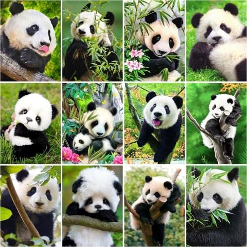 Evershine Diamond Painting Panda 5D DIY Full Square Drill Animals Diamond Embroidery Cross Stitch Kit Home Decoration