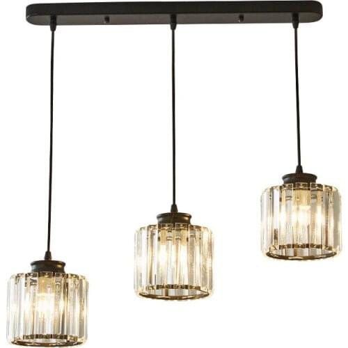 European Modern Luxury Three Heads Crystal Chandelier For Living Room Dining Room Hotel Bedroom American Decoration Chandeliers