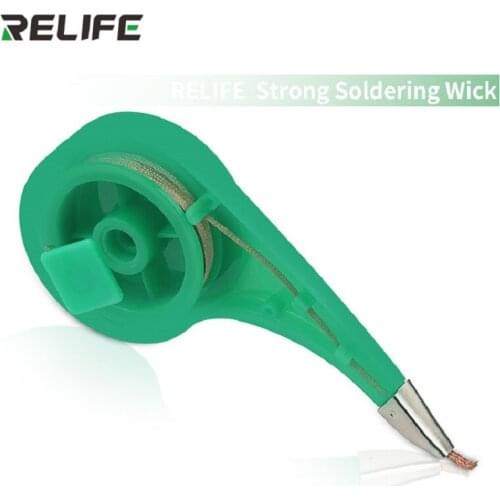 RELIFE 1.5-3.5mm Width Soldering Wick Desoldering Wires Anti-scalding Nozzle Precision Tin Strip Remover Wire for PCB Tin Wire