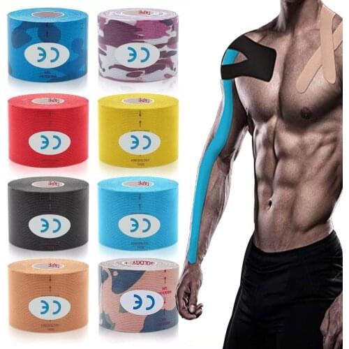 One Piece Kinesiology Tape Muscle Bandage Sports Cotton Elastic Adhesive Strain Injury Tape Knee Muscle Pain Relief
