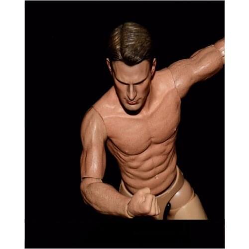 Collection 1/6 Scale 12 Inches Male Narrow Shoulder Muscular Bodies Asian Color for 1/6 Scale Mens Heads
