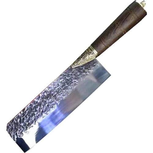 Kitchen Nakiri Knife Handmade Chinese Slicing Chopper Chef Non-Stick Knife Meat Cleave Vegetable Cutter Cooking Tools