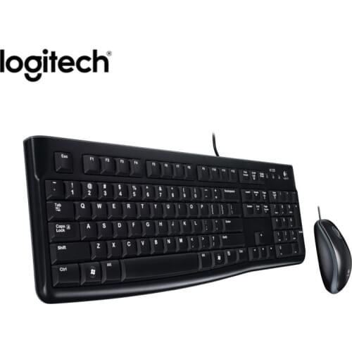Logitech MK120 wired Keyboard Mouse Combo English Keypad LapTop Optical Ergonomics