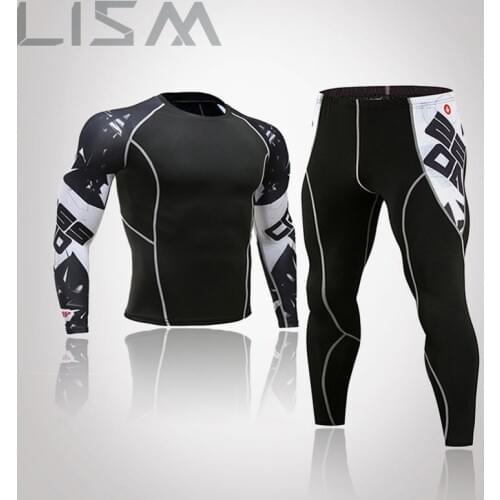 2021 Mens Compression T-Shirt Sportswear Gym Tights Casual Quick-Drying Breathable Training Suit Running Jogging Sports Suit