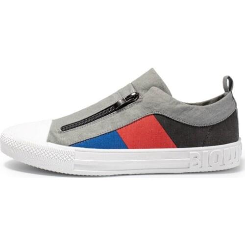 2021 Early Autumn New Fashion Mens Vulcanize Shoes Designer Design Low Heel Mixed Colors Shallow Canvas Shoes Comfortable