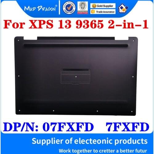 New 07FXFD 7FXFD For Dell XPS 13 9365 2-in-1 Laptop Access Panel Door Cover Lower Bottom Cover Base Lid Back Shell Dark Gray