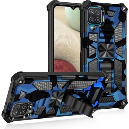 Shockproof Kickstand Case For Samsung A72 A52 A32 A12 Case Luxury Camouflage Cover For Galaxy S20 FE S21 Plus Note20 Ultra Case