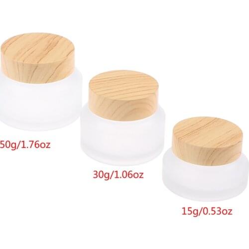 10/30/50g Mini Glass Empty Jar Pots Cosmetic Makeup Inner Lid Face Cream Lip Balm Container 1PC Refillable Bottles