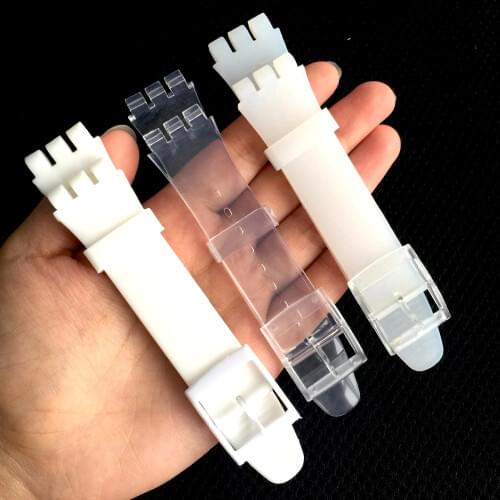 17mm 19mm 20mm Replacement Watch accessories for Swatch strap Men Women watchbands with Plastic clasp