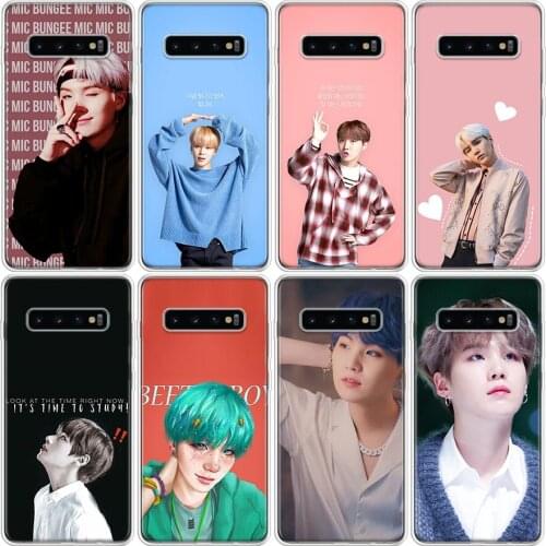 Suga K Pop Min Yoongi K Pop Novelty Phone Case For Samsung Galaxy S7 S8 S9 S10 S10E S20Ultra Plus Lite J4 J6 J8Plus Note 8 9 10