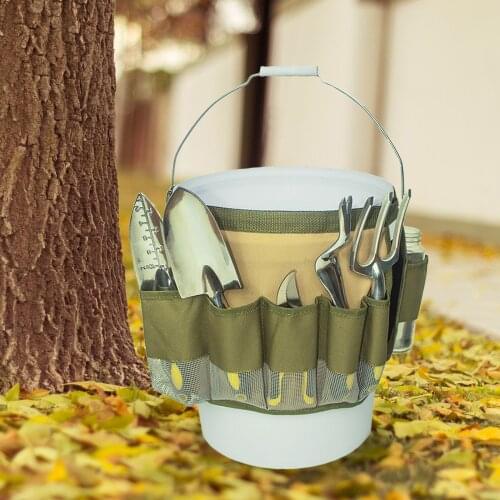 Bucket Organizer Tool Pouches Garden Tools Bag For Garden Yard Lawn Multi-function Storage Bag 35x27cm Organizer Oxford Bag