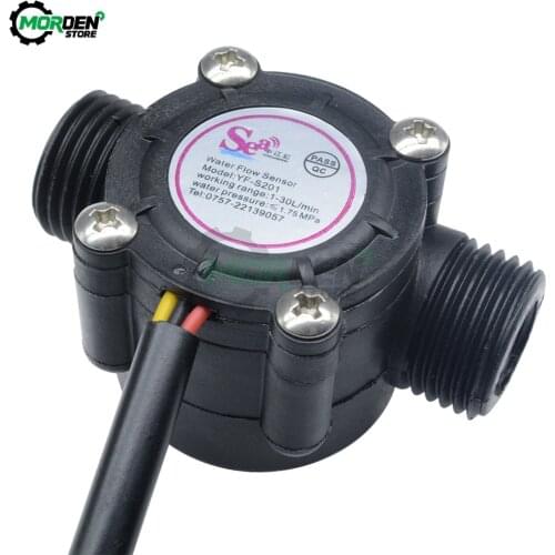 YF-S201 1-30L/min DC 5~18V Water Flow Sensor Flowmeter Hall Flow Sensor 1/2" 2.0MPa for Water heater water dispenser