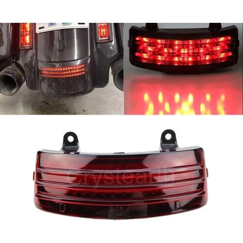 For Harley Touring Street Glide 2014-2018 & Road Glide 15-18 Motorcycle Taillight Tri-Bar LED Rear Tail Brake Fender Tip Light