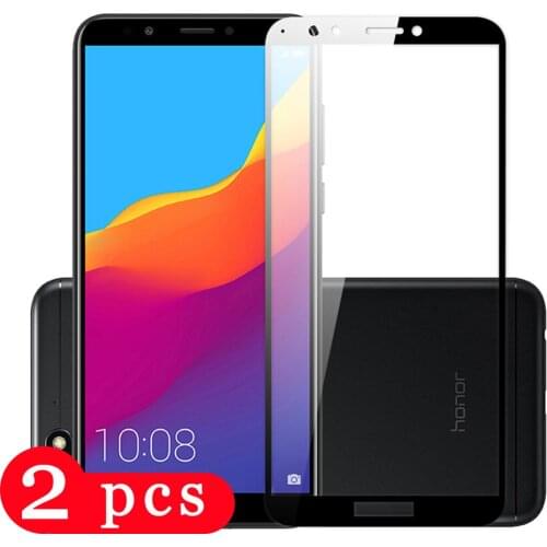 2Pcs tempered glass for huawei honor 7s 7x 7c 7a pro phone screen protector p smart plus 2018 protective film glass smartphone