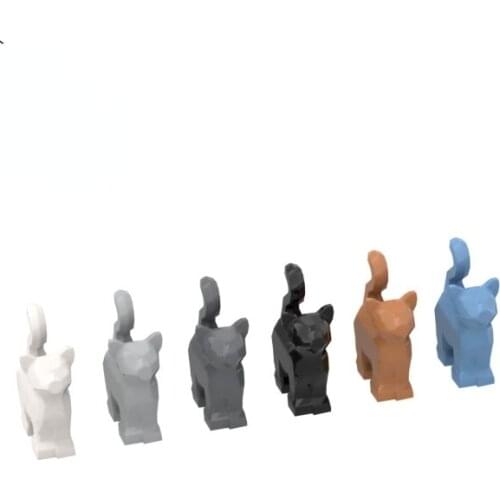 10PCS Building Blocks 13786 Cat High-Tech Bricks Assembles Particles DIY Assembly Parts Education Toys For Children