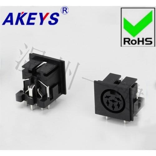 10PCS DS-6-03 Square S Large Terminal Connector Large 6-core 8-foot Socket 6PIN Needle DIN Base