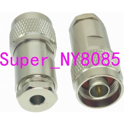 10pcs connector N male Plug clamp RG58 RG142 LMR195 RG400 Cable straight
