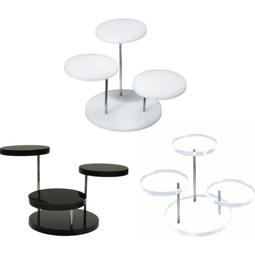 Acrylic Display Stand 3-layer Home Aesthetic Design Round for Jewelry Doll Rotating Show Rack Bedroom Living Room handsome