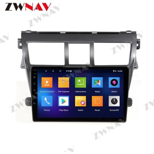 ZWNAV 9'' Android10 Car Multimedia Player Stereo Radio GPS Navigation for Toyota Vios Yaris 2008-2013 Navigation Head BT