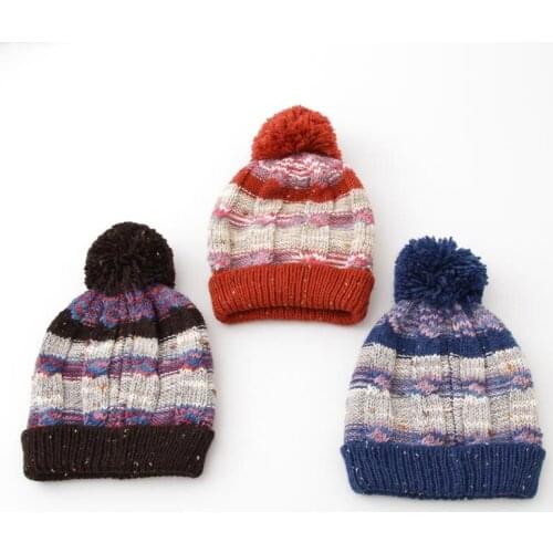 Free shipping High Quality Skullies Beanies Unisex knitted Bonnet Outdoor Fashion Fleece Warm Dot Winter Color Dome Couple Caps