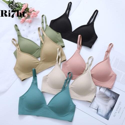 Seamless Bras for Woman Wireless Underwear Sleep Removable Padded Bralette One Piece Brassiere No Wire Comfortable