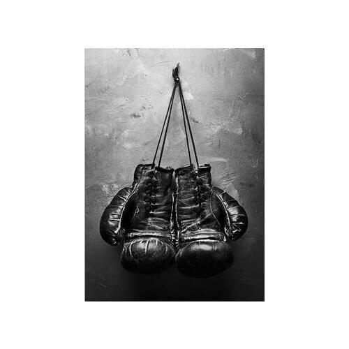 More style Boxing Gloves Vintage Nordic Style Art Film Print Silk Poster for Your Home Wall Decor 24x36inch