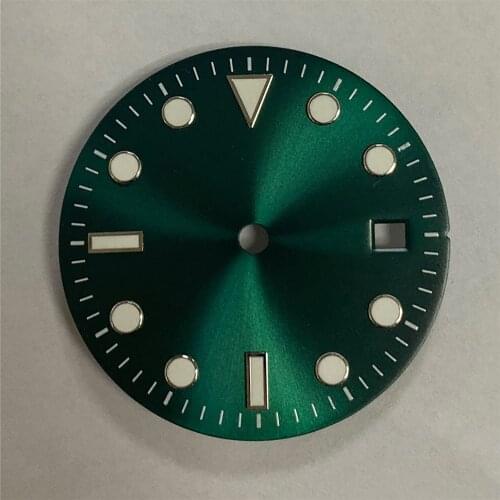 Watch Dial for ETA2836, 8215, 8205, 2813 movement 29mm Watch Dial w/ Green Luminous Replacement Part for