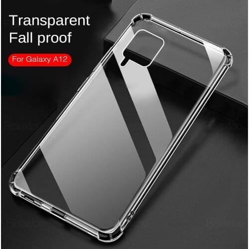 For Samsung A12 Case Clear Transparent TPU Soft Case For Samsung Galaxy A12 A 12 SM-A125F/DS Silicone Bumper Phone Cover Fundas