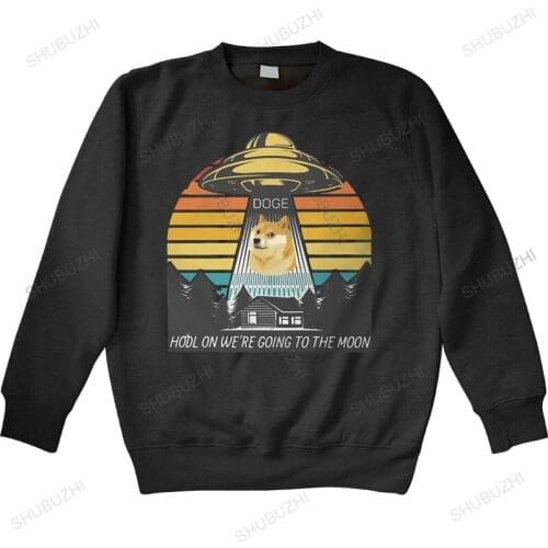 DOGE HODL On We're Going To Moon Men hoodie Dogecoin Cryptocurrency Miners Meme O Neck Tops hoodies Humor Birthday Gifts