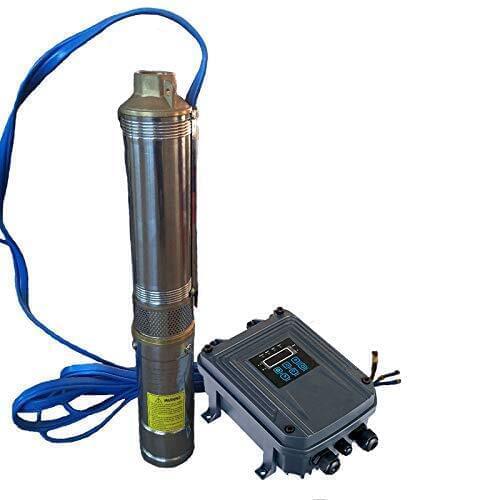 HSH-Flo 1HP 255Ft 792GPH/1320GPH 3" 48VDC/72VDC Solar Power Submersible Pump High Pressure Solar Water Pump (48VDC 164Ft 1320GPH