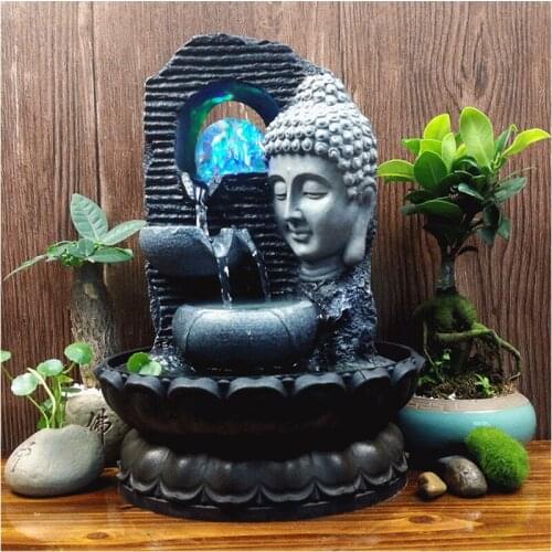 5D DIY square/round diamond painting "Buddha auspicious fountain statue" stitching cross stitch mosaic decorative art mural
