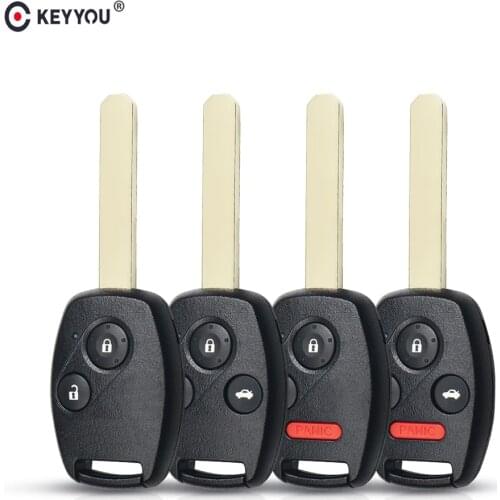 KEYYOU Replacement With Buttons pad Keyless Entry Remote Car Key Fob For Honda Accord CRV Pilot Civic 2003 2004 2005 2006 2007