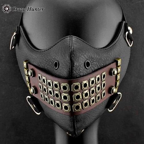 Steampunk Biker Motorcycle Leather Mask Punk Masque Unisex