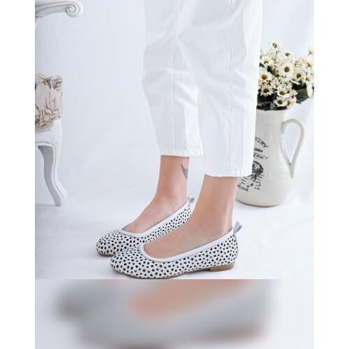 Limoya Lilian Skin Genuine Leather Laser Embroidered Ballerina 'Turkish' Quality 2021 Fashion Design Season Comfort Fast Shipping